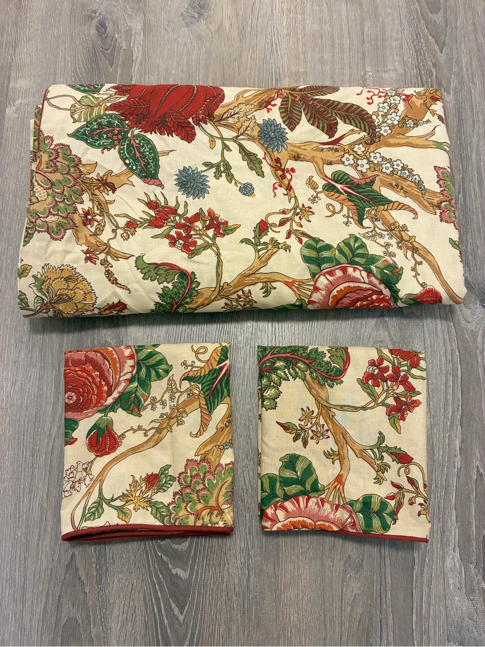 Pottery Barn Wells Palampore king duvet cover+2 standard pillow shams set